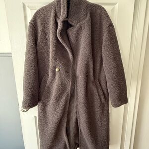 SHEIN Cozy Gray Pea Coat